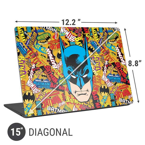 DC Comics Batman Mask Vintage Pattern Universal Laptop 15in (12.2 x 8.8in) Skin
